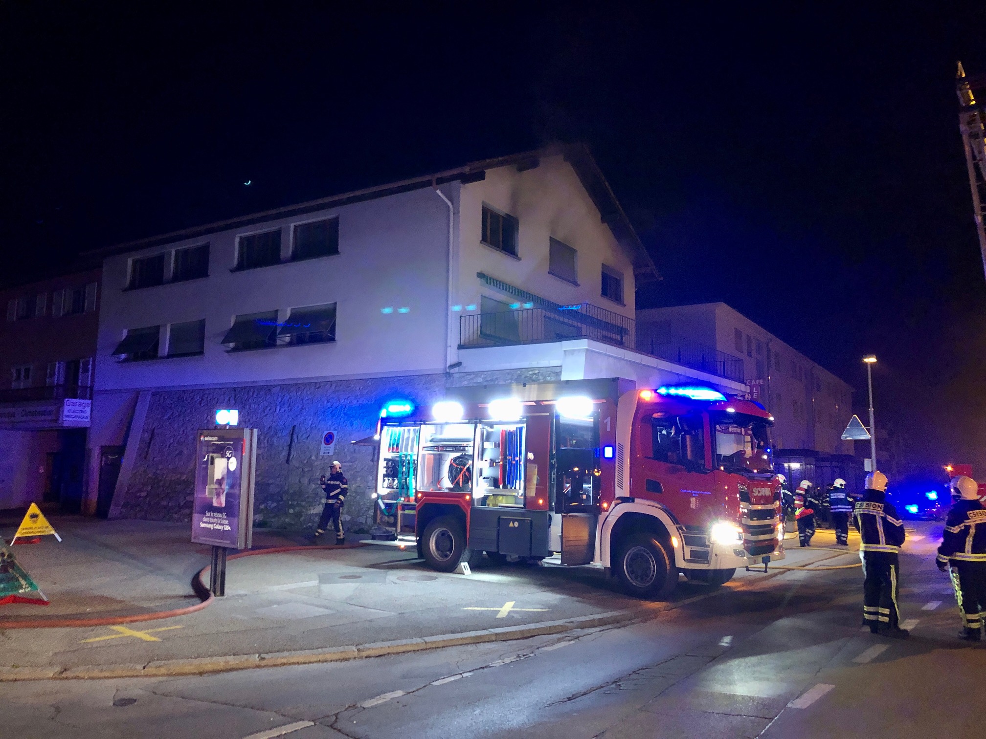 Deux blessés légers dans l'incendie d'un appartement à Sion